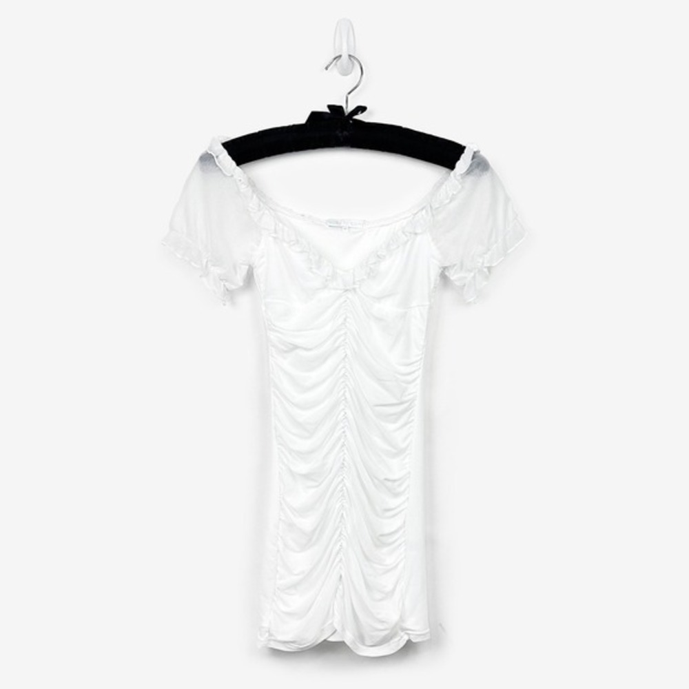 More To Come Samantha Mini Dress Size XS White Coquette Soft Girl‎ Bridal Femme
